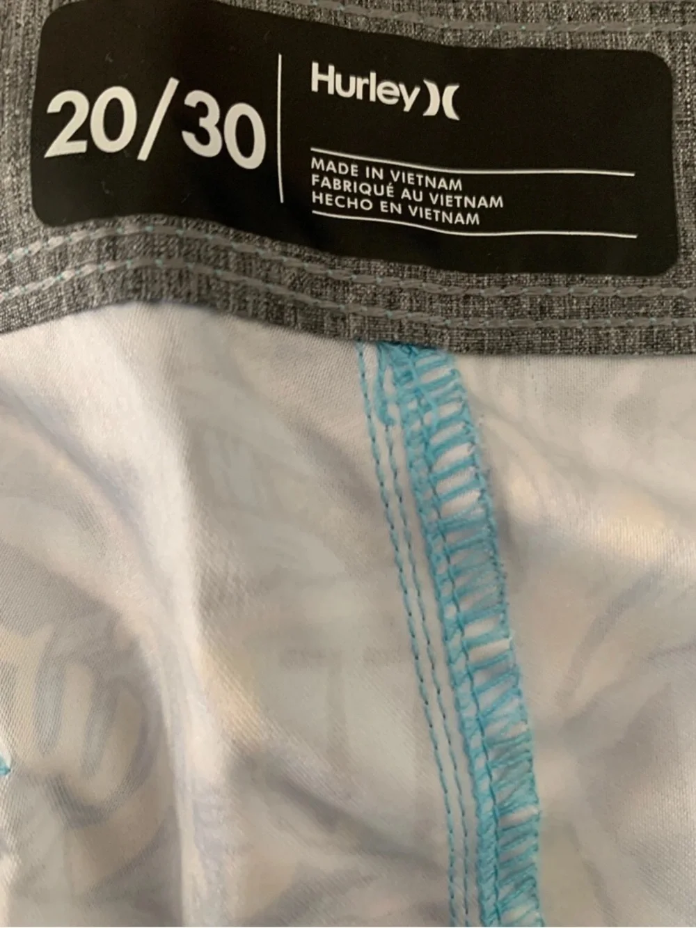 NEW SIZE 20 Boys Ripped Sticker Boardshort in Blue Gaze MSRP $38 - Picture 7 of 8